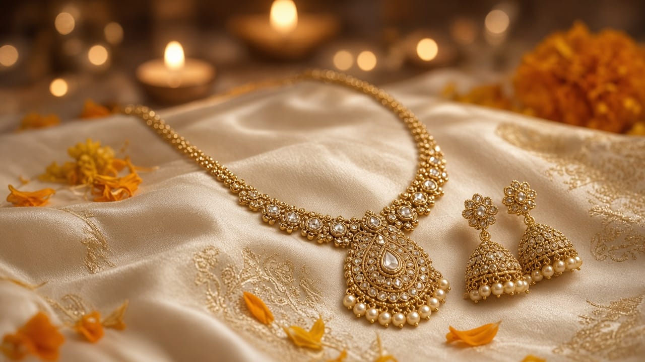 How to Layer Necklaces for Diwali Party Looks