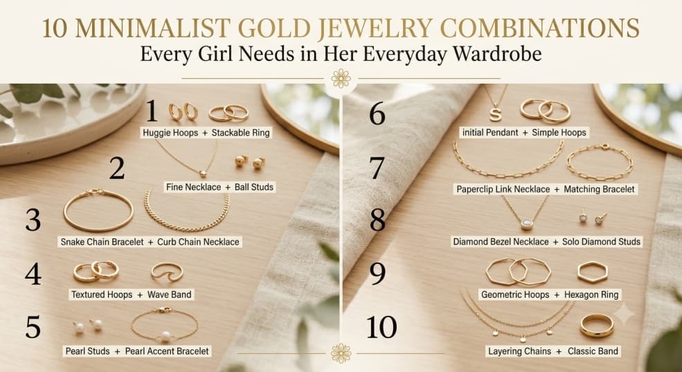 Minimalist Gold Jewellery Everyday Outfit Ideas